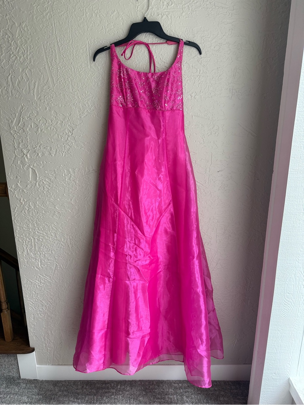 Vintage Early 2000’s Pink Halter Prom Dress